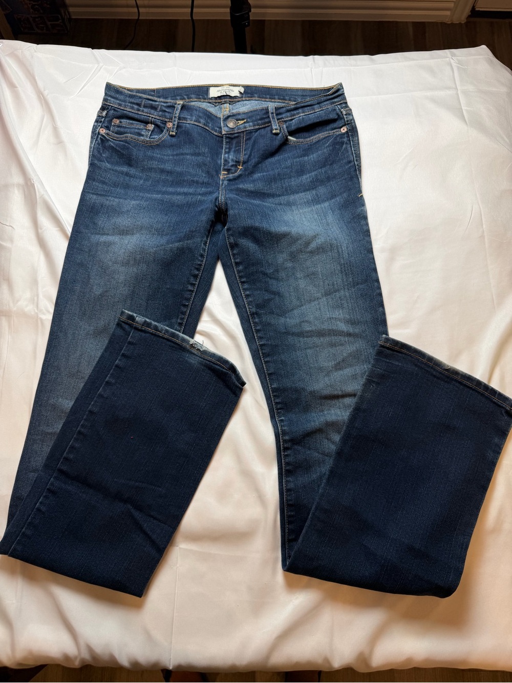 Abercrombie & Fitch Dark Indigo Stretch Bootcut Jeans